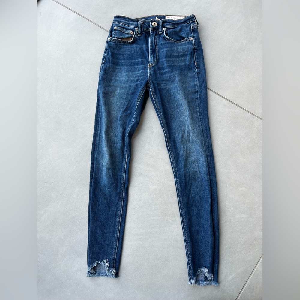 Rag & bone high rise ankle jeans, size 24